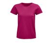 T-shirt publicitaire pour femmes en coton bio 175 g/m² SOL'S Pioneer couleur fuchsia