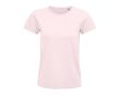 T-shirt publicitaire pour femmes en coton bio 175 g/m² SOL'S Pioneer couleur rose pastel
