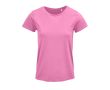 T-shirt pour femmes en coton 100% biologique 150 g/m² SOL'S Crusader couleur rose
