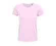 T-shirt pour femmes en coton 100% biologique 150 g/m² SOL'S Crusader couleur rose pastel