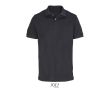 Polo coton peigné homme manches courtes 2 boutons  couleur noir