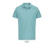 Polo coton peigné homme manches courtes 2 boutons  couleur bleu ciel