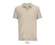 Polo coton peigné homme manches courtes 2 boutons  couleur nude