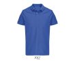 Polo coton peigné homme manches courtes 2 boutons  couleur bleu roi