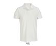 Polo coton peigné homme manches courtes 2 boutons  couleur blanc cassé
