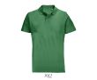 Polo unisexe 100% coton peigné col côtelé avec 2 boutons  couleur vert