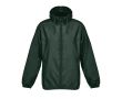 Veste coupe-vent en polyester 190T avec capuche SOL'S couleur vert bouteille