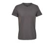 T-shirt unisexe en coton semi-peigné col V SOL'S couleur gris taupe
