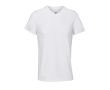 T-shirt unisexe en coton semi-peigné col V SOL'S couleur blanc