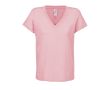 T-shirt en coton semi-peigné femme col V SOL'S couleur rose clair