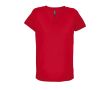 T-shirt en coton semi-peigné femme col V SOL'S couleur rouge