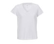 T-shirt en coton semi-peigné femme col V SOL'S couleur blanc