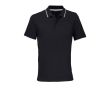 Polo unisexe en coton avec rayure contrastée 200g/m² SOL'S PALERMO couleur blanc/noir