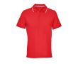 Polo unisexe en coton avec rayure contrastée 200g/m² SOL'S PALERMO couleur rouge