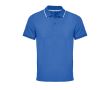 Polo unisexe en coton avec rayure contrastée 200g/m² SOL'S PALERMO couleur bleu bondi