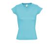 T-shirts pour femmes à col en V 100% coton 150 g/m² SOL'S Moon couleur bleu pastel