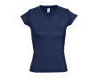 T-shirts pour femmes à col en V 100% coton 150 g/m² SOL'S Moon couleur bleu marine