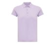 Polo femme coupe décontractée en coton piqué recyclé 220 g/m2 Iqoniq couleur lilas