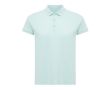 Polo femme coupe décontractée en coton piqué recyclé 220 g/m2 Iqoniq couleur vert menthe