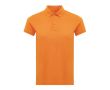 Polo femme coupe décontractée en coton piqué recyclé 220 g/m2 Iqoniq couleur orange