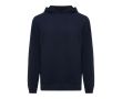 Sweat-shirt unisexe avec capuche en coton recyclé 280 g/m2 Iqoniq  couleur bleu marine