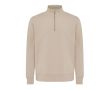Pull demi‑zip en coton recyclé 300 g/m² Iqoniq Elgon  couleur camel