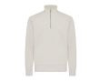 Pull demi‑zip en coton recyclé 300 g/m² Iqoniq Elgon  couleur champagne