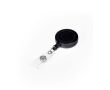 Porte-badge rétractable en plastique avec clip pour professionnels couleur noir