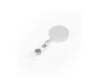 Porte-badge rétractable en plastique avec clip pour professionnels couleur blanc