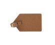 Étiquette de bagage en liège durable et résistante couleur marron