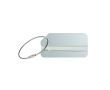 Étiquette de bagage en aluminium ultra-résistante et légère couleur argenté