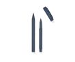 Set de stylos en aluminium recyclé avec revêtement en caoutchouc couleur bleu marine