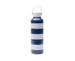 Gourde isotherme anti-fuite avec design plage et anse 600 ml couleur bleu marine