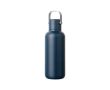 Gourde isotherme à double paroi, paille et couvercle antifuite 600 ml couleur bleu marine