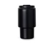 Tasse à emporter en acier recyclé avec couvercle rabattable 350 ml couleur noir