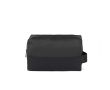Trousse de toilette en polyester recyclé au design minimaliste couleur noir