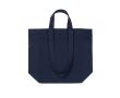 Sac à fermeture éclair en toile recyclée 400 g/m2 couleur bleu marine
