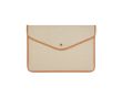 Housse ordinateur portable en toile recyclée avec bords colorés 14” couleur beige