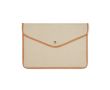 Housse ordinateur portable en toile recyclée avec bords colorés 16” couleur beige