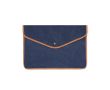 Housse ordinateur portable en toile recyclée avec bords colorés 16” couleur bleu marine