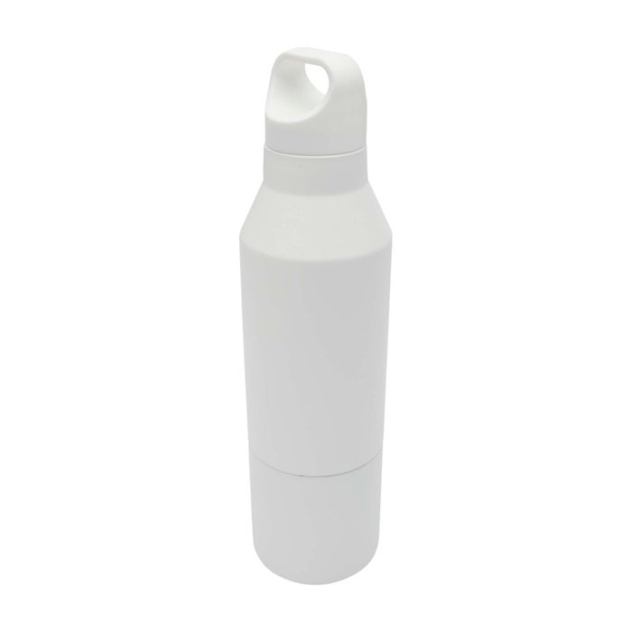 Bouteille isotherme en inox recyclé avec gobelet amovible 600ml