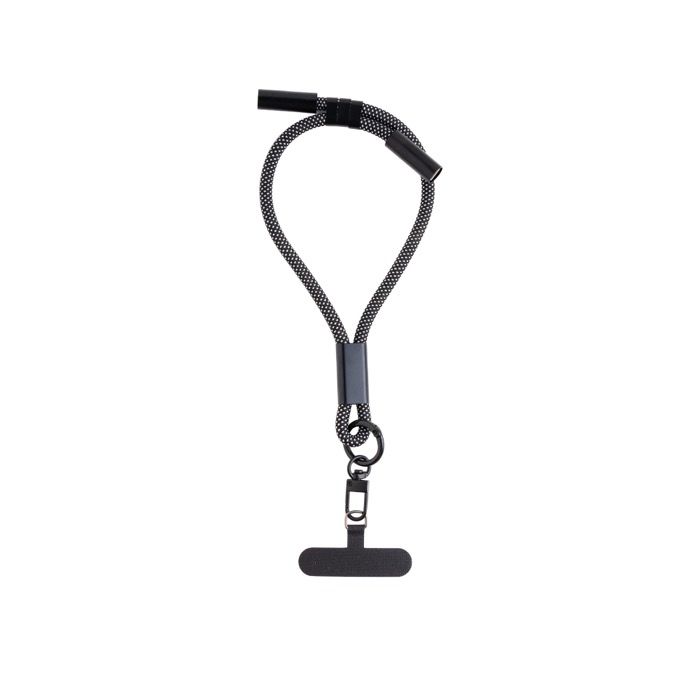 Lanière poignet en PVC et nylon à charge rapide USB-C pour téléphone