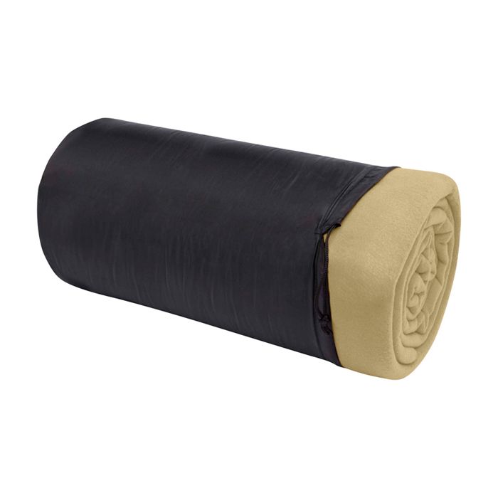 Plaid à carreaux en peluche avec sac de transport 200 g/m²