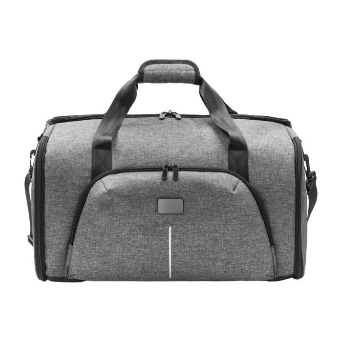 Sac de voyage en polyester recyclé avec sangle pour trolley