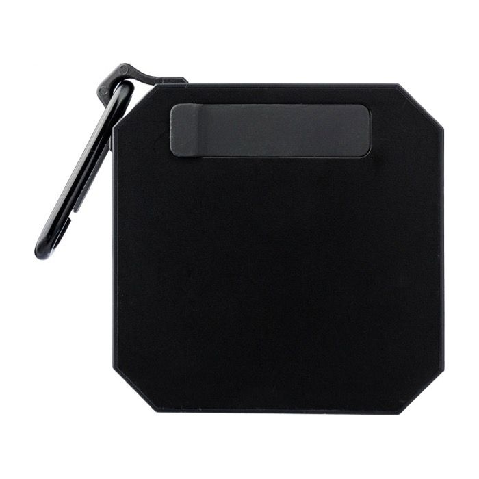 Petit haut-parleur carré avec mousqueton pour transport