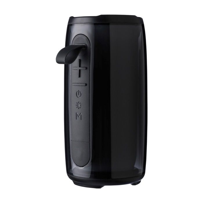 Enceinte noire avec plusieurs modes d'éclairage pour l'extérieur