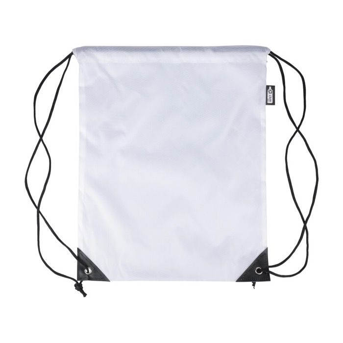 Sac à dos à cordes polyester avec coins et cordes noirs