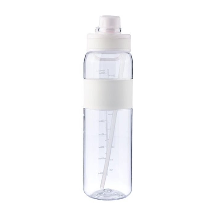 Gourde en plastique avec double option de boire par le bouchon 900ml