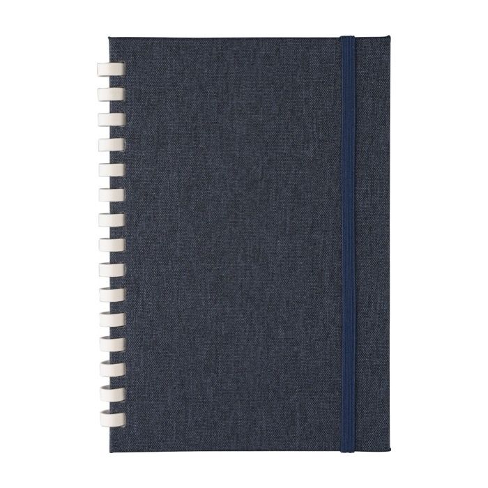 Carnet RPET avec spirale en carton blanc feuilles lignées A5