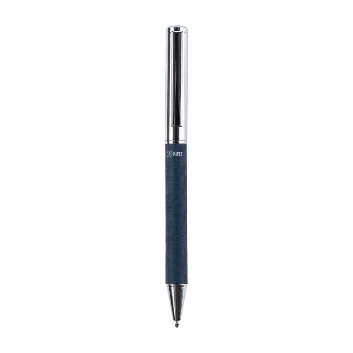 Stylo roller rotatif en laiton et RPET personnalisable encre bleue